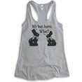 thumbnail image 1 of My Butt Hurts Chocolate Bunny Tank Top, Ladies Racerback Tank Top, Easter Chocolate Rabbit Cute Easter Tank, Heather Gray, XX-Large, 1 of 3