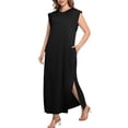 thumbnail image 5 of Cueply Women's Plus Size Maxi Dresses Casual Split Long Sleeveless Dress for Women with Pockets, 5 of 6