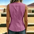 thumbnail image 2 of Cilsoka Women's Summer Sleeveless Cotton Linen Tank Tops 2026 Tie Front V Neck Wrap Tank Tops Split Front Dressy Going Out Top Shirt, 2 of 5