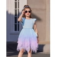 thumbnail image 6 of Arshiner Little Girls Tutu Dress Tulle Summer Formal Birthday Party Graduation Dresses Black 7-8 Years, 6 of 7