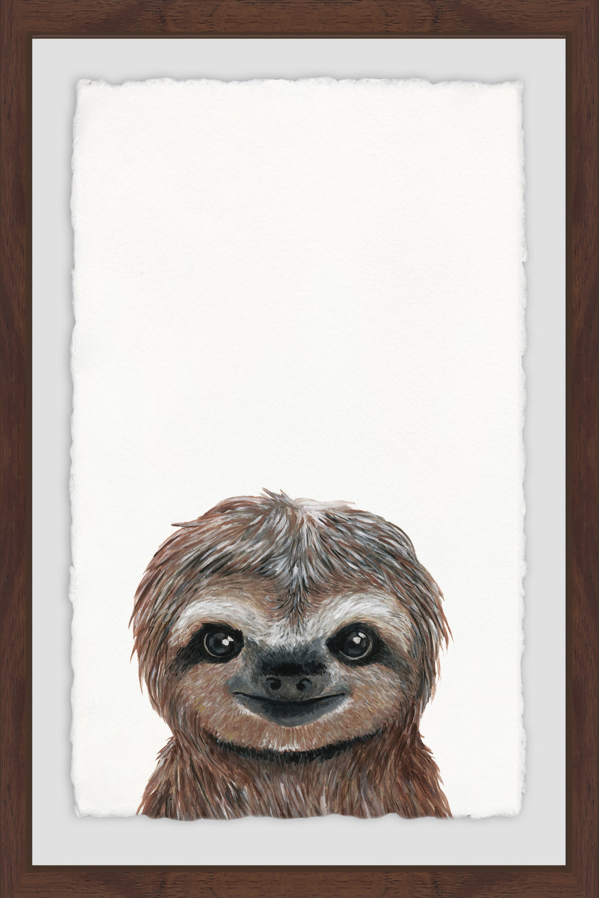 Cheerful Sloth II Framed Painting Print