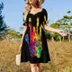 thumbnail image 5 of Vestido de manga corta con flores de primavera y bicicleta para mujer, mono de verano, vestidos de fiesta, vestidos para fiesta de boda., 5 of 8