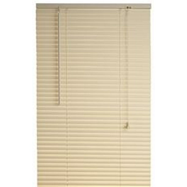 DESIGNER'S TOUCH 1INCH VINYL MINI BLINDS, ALABASTER, 37X72"