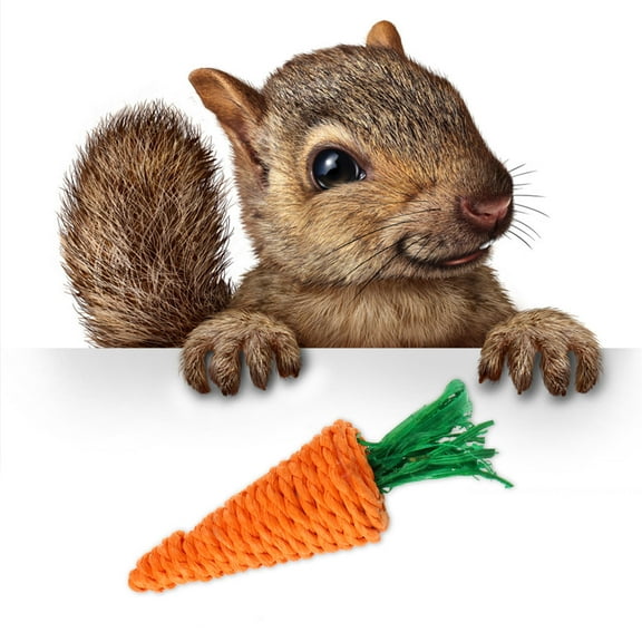 DECOMELODY Rabbit Plaything Wooden Chew Toys Assorted Color 10Pcs 7.5X2.8X1.4in