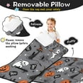 thumbnail image 3 of Halloween Gray Ghosts Cats and Pumpkins Toddler Nap Mats for Kids Preschool,60"x20" Sleeping Mat Bag or Kids,Toddler Sleeping Bag,Toddler Nap Mat or Daycare, 3 of 6