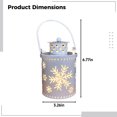 thumbnail image 4 of Farol navideño con vela LED, luz decorativa navideña de metal, diseño de reno de pino y copo de nieve, lámpara de mesa que funciona con pilas, decoración navideña de interior para fiestas en casa, 4 of 5