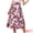 Burgundy, variant on DARING DIVA Women's Dressy Flowy A-line Boho Skirts Small Burgundy