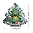 thumbnail image 7 of Stylish Metal Hanging Christmas Tree Wind Spinner - Colorful Light Pattern Design for Festive Yard & Garden Decor, 7 of 7