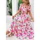 thumbnail image 5 of Vestido largo PRETTYGARDEN para mujer con estampado floral bohemio de verano, 5 of 9