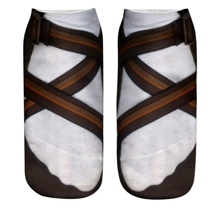 

3D Pattern Sandals Printed Socks Running Socks Women Personality Low Ankle Calcetines Meias