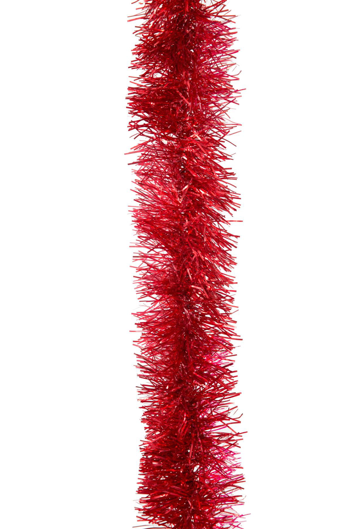 Garden Gate Deluxe Thick Chunky Wide Red Tinsel for Christmas Tree or Decoration 
