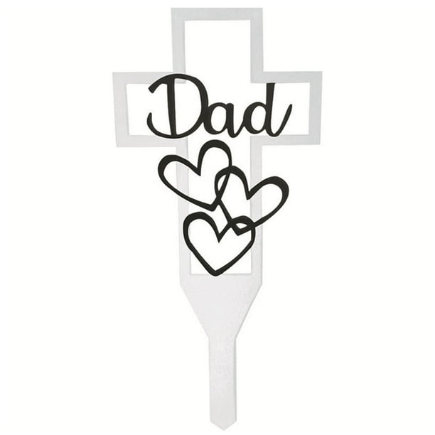 Estaca de cruz de metal, estatua de duelo, regalos conmemorativos, decoraciones de patio, familiares MDOD02