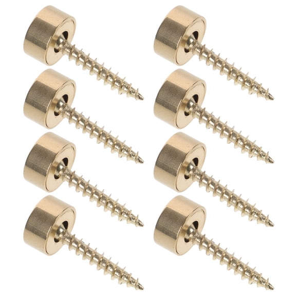 WORGEOUS 8pcs Screw Decorative Cap Mirror Screw Decorative Cap Cover Copper Screw Cap