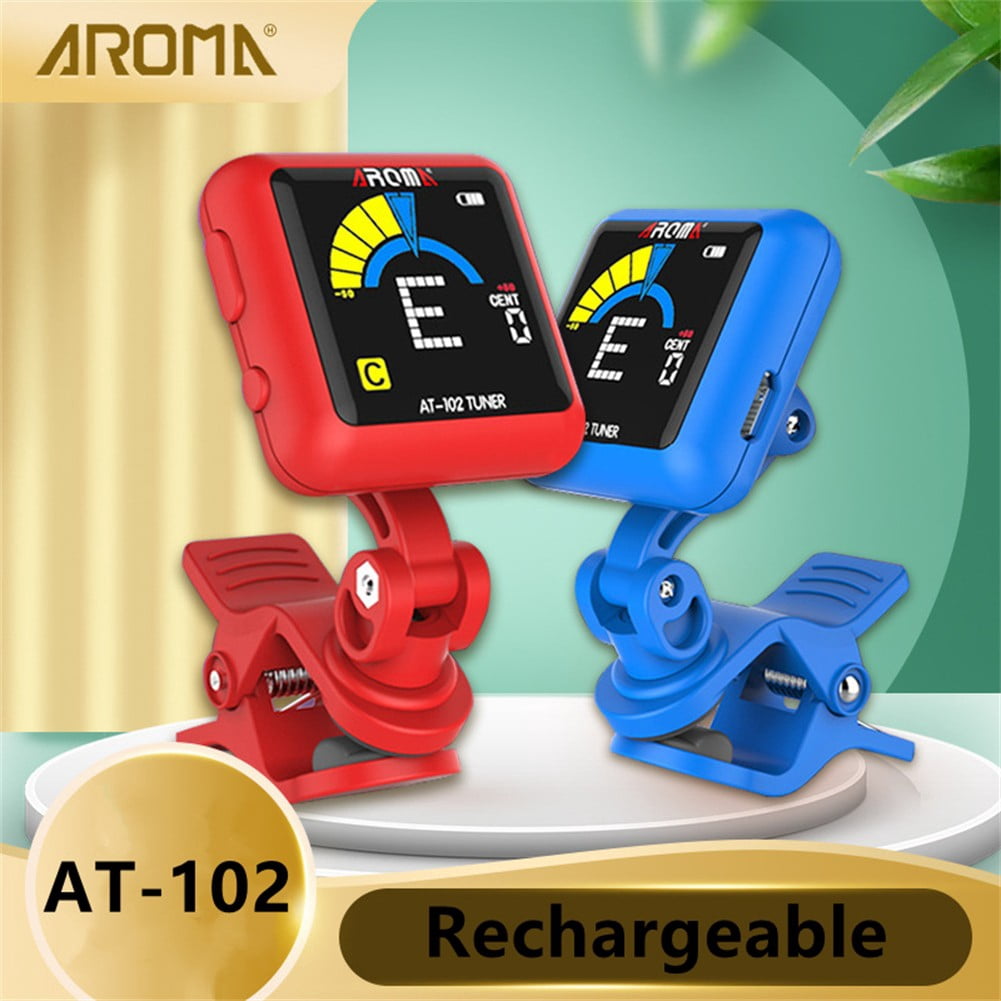 for Aroma AT102 Rechargeable Digital Guitar Tuner for Chromatic Bass Ukulele Violin