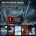 thumbnail image 5 of Prociv Emergency Radio Hand Crank Solar 5000mAh, IP65 Waterproof Dustproof Bluetooth 5.3 Portable AM/FM/NOAA Weather Alert Radio with Flashlight, Phone Charger, SOS, Headphone Jack Red, 5 of 8