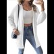 thumbnail image 2 of Cárdigan de Punto para Mujer, Abrigo de Suéter Extragrande con Abertura Frontal y Larga XL, 2 of 8