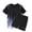 Black, variant on PIWHJQK Men Short Sleeve Shorts Athletic Tees Set Men's Colorblock Gradient Short Sleeve Shorts Casual Workout Set Men Outfit Sets