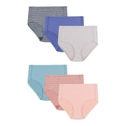 Hanes Women's Pure Comfort Microfiber Brief Underwear, 6-Pack