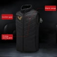 thumbnail image 6 of Heated Vest USB Electric Heated Vest Heating Jacket Winter Vests for Outdoor Motorcycle Camping Fishing Skiing Black L, 6 of 7