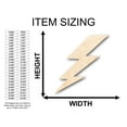 thumbnail image 2 of Unfinished Wood Lightening Bolt Shape - Craft - up to 46" DIY 46" / 3/4", 2 of 3
