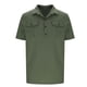 thumbnail image 4 of Camisa de Manga Corta de los Hombres con Botón de Color Sólido Blusa de Cuello con Bolsillo, Top de Poliéster Casual para Toda la Temporada de Uso Diario Y Casual, 4 of 5