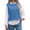 thumbnail image 5 of Sleeveless Women Bow Tie Casual Knit Sweater Tank Tops Crop Vest, 5 of 6