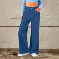 thumbnail image 2 of Seductiva Sale 2025 Straight Leg Stretchy Jeans Women's Baggy High Waist Wide Leg Jeans Trendy Work Casual Straight Denim Pants, 2 of 5