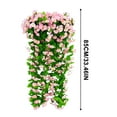 thumbnail image 3 of JoyMoreHome Artificial Hanging Flowers, 2pcs Fake Morning Glory Vine Faux Flower Garland Plastic Plants for Indoor Outdoor Wall Garden Wedding Home Party Decor, 3 of 4