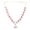 Pink, variant on Artificial Mala Rose Flower Ribbon Garland Haar for Idol-Mala with Beads God Statues Accessories Pooja Sringar Article Ornament Indian Traditional Festival New year Gifts Decorations (Size:-14")(Red)