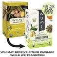 thumbnail image 2 of Numi Organic Tea Ginger Lemon, 16 Count Box Of Tea Bags (Pack Of 6) Decaf Green Tea (Packaging May Vary), 2 of 3
