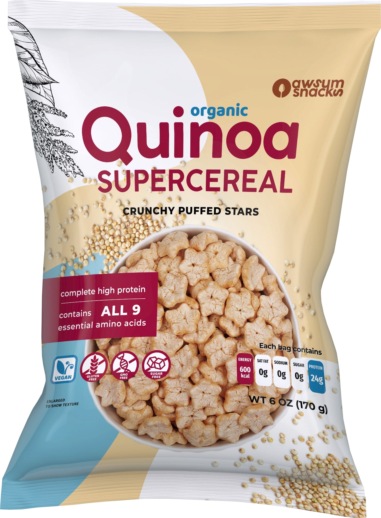 Healthy Cold Snack ~ Awsum Snacks Quinoa Supercereal Gluten Free Immune