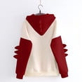 thumbnail image 4 of Boxinay, sudaderas con capucha de manga larga de dinosaurio bonito para chicas adolescentes para mujeres, suéteres holgados informales, sudaderas con capucha, suéter, Tops, camisas Fokelyi HMFJ302-1, 4 of 10