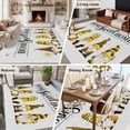 thumbnail image 6 of Area Rug 72×108in, Farm Sweet Home Gnome Floor Carpet Living Room Rug, Daisy Flower Honey Dwarf Non-Slip Welcome Mat Indoor Rugs for Bedroom Dining Room, 6 of 9