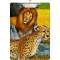 thumbnail image 2 of FMSHPON Cheetah Lion Rhinoceros Clipboard Hardboard Wood Nursing Clip Board and Pull for Standard A4 Letter 13x9 inches, 2 of 7