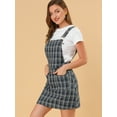 thumbnail image 4 of INSPIRE CHIC Women's Adjustable Strap Plaid Suspender Overall Dress, 4 of 6