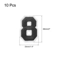 thumbnail image 2 of Uxcell Number Patches Embroidered Decorative Repair Patches Iron on Patches 8 Black 2" Height for Clothing 10Pcs, 2 of 5