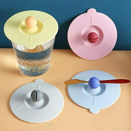 

Fogcroll Cup Lid Cute Airtight Seal Silica Gel Tea Coffee Mug Cover for Dining Room