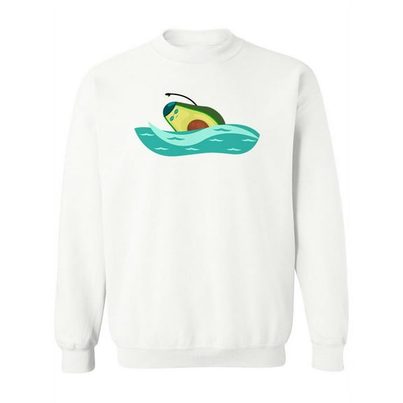 Avocado Swimming Sweatshirt Women -SPIdeals Designs, Female x-Large