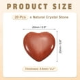 thumbnail image 2 of Uxcell 20 Pcs Natural Heart Shaped Crystal Stone, 0.8 Inch Mini Polished Love Gemstone Crystal, Pocket Rock Engraved Worry Stones for Women Gifts Meditation, Red, 2 of 6