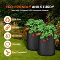 thumbnail image 6 of 3/5/10-gallon Heavy-duty Thickened Inflatable Growth Bag Non-woven Flowerpot with Handle Gardening Container, Black, 6 of 7