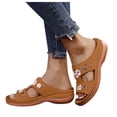 thumbnail image 3 of Orthotic Arch Support Sandals Flip Flops Slip-on Flats Outdoor Slides Boho Walking Shoes Comfortable Elegant Casual Beach Slippers, 3 of 6