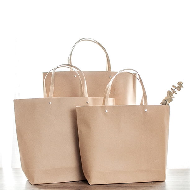 Bolsa de regalo de papel Kraft - caja de regalo marrón de 38x38x10 cm con cuerda y pegatinas para regalos navideños y de cumpleaños