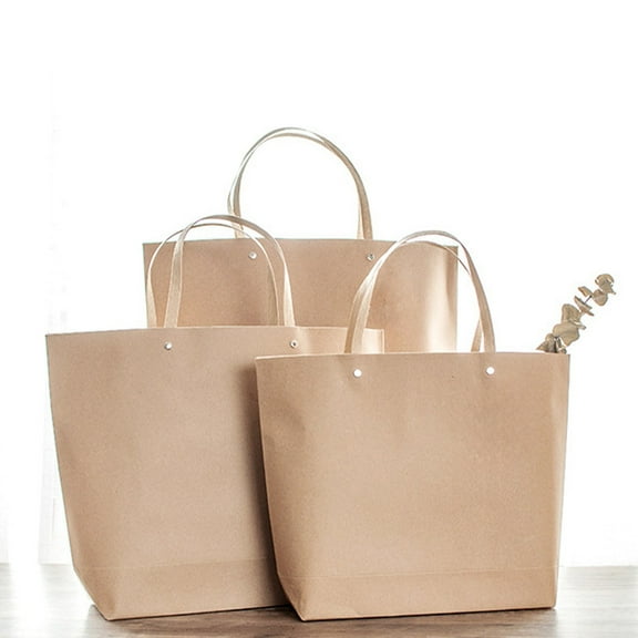 Kraft Paper Gift Bag with Handles, Large Brown Durable Packaging Bag for Birthday, Holiday and Party Gifts (38x38x10 cm)