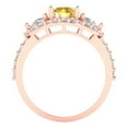 thumbnail image 4 of Three-Stone Engagement Ring for Women - 2.16ct Natural Citrine in 14K Rose Gold Promise Ring, 4 of 6