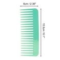 thumbnail image 2 of Unique Bargains 1 Pc Flat Style Wide Tooth Comb for Curly Thin Hair Plastic Green, 2 of 3