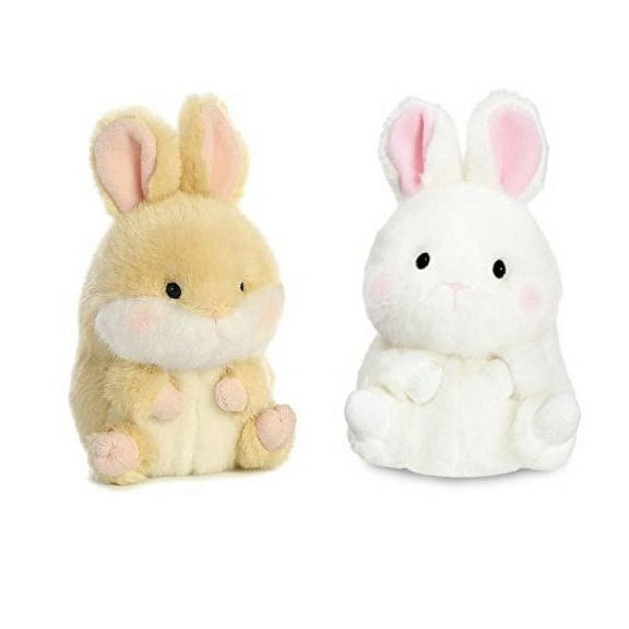 Aurora Bundle of 2 5" Beanbag Stuffed Animals: Lively Bunny & Bunbun Bunny