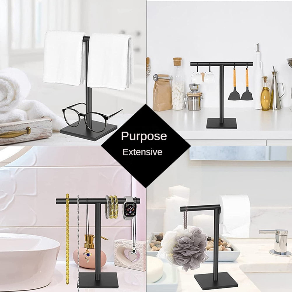 Hand Towel Holder Stand for Bathroom Vanity Stainless Steel Standing Towel Rack Stand Towel Bar for Bathroom Black Walmart