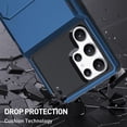 thumbnail image 3 of Wallet Case for Samsung Galaxy S22 Ultra Case with 4-Card Credit Card Holder Slot Shockproof Cover Hybrid Heavy Duty Protection Armor Phone Case Compatible with Galaxy S22 Ultra 5G-Blue, 3 of 12