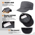 thumbnail image 4 of TOP-EX Men’s Waterproof Cadet Cap, Lightweight Adjustable Military Baseball Hat for Golf, Running & Outdoor Use,Black M/L, 4 of 7