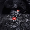 thumbnail image 5 of G23 Titanium Belly Button Rings Cubic Zircon Opal Hypoallergenic Threaded 14G Diamond Navel Body Piercing Jewelry Birthstone for Women, 5 of 6